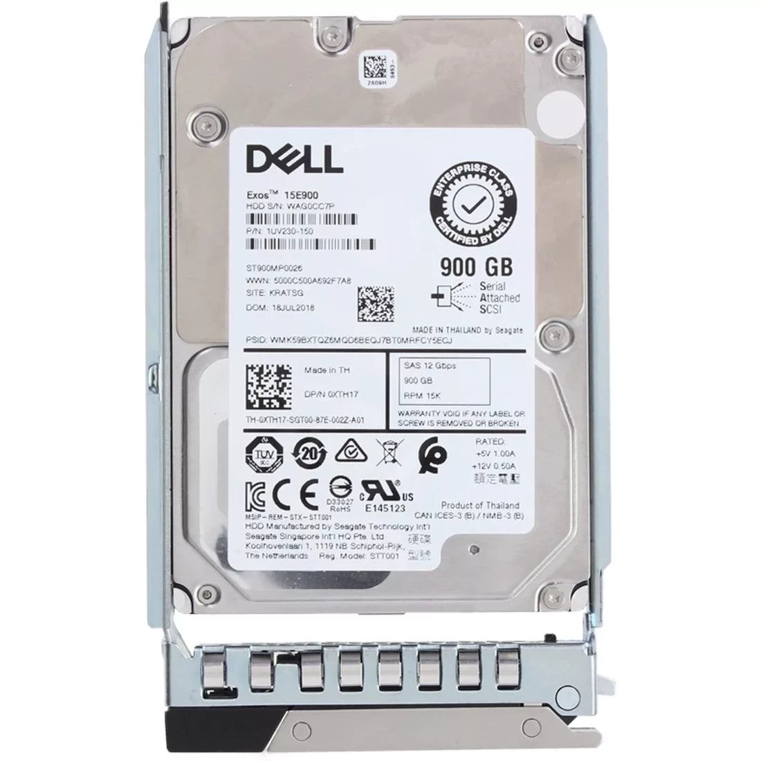 Dell XTH17 900GB 15K SAS 12Gbps 512n 2.5inch Hot-Plug Hard Drive 14G