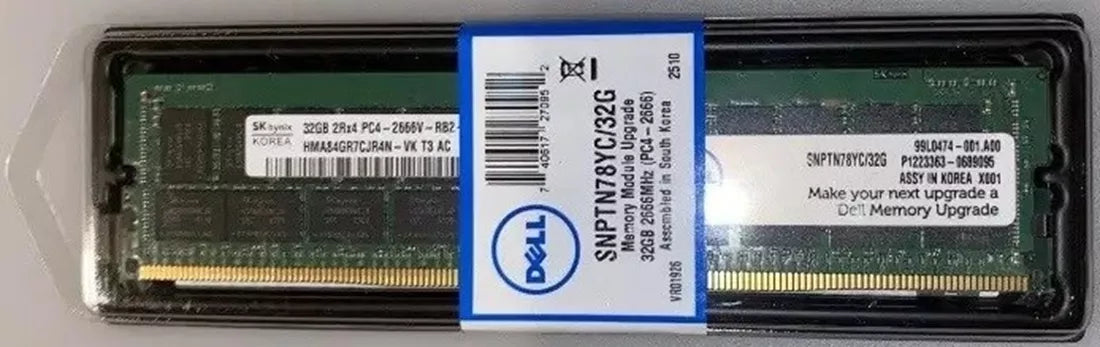 Dell TN78Y 32GB PC4-21300 DDR4-2666MHz 2Rx4 ECC Memory Brand New