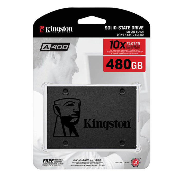 Kingston 480GB SSD A400 2.5″ SATA 6GB/S Solid State Drive (SA400S37/480G)