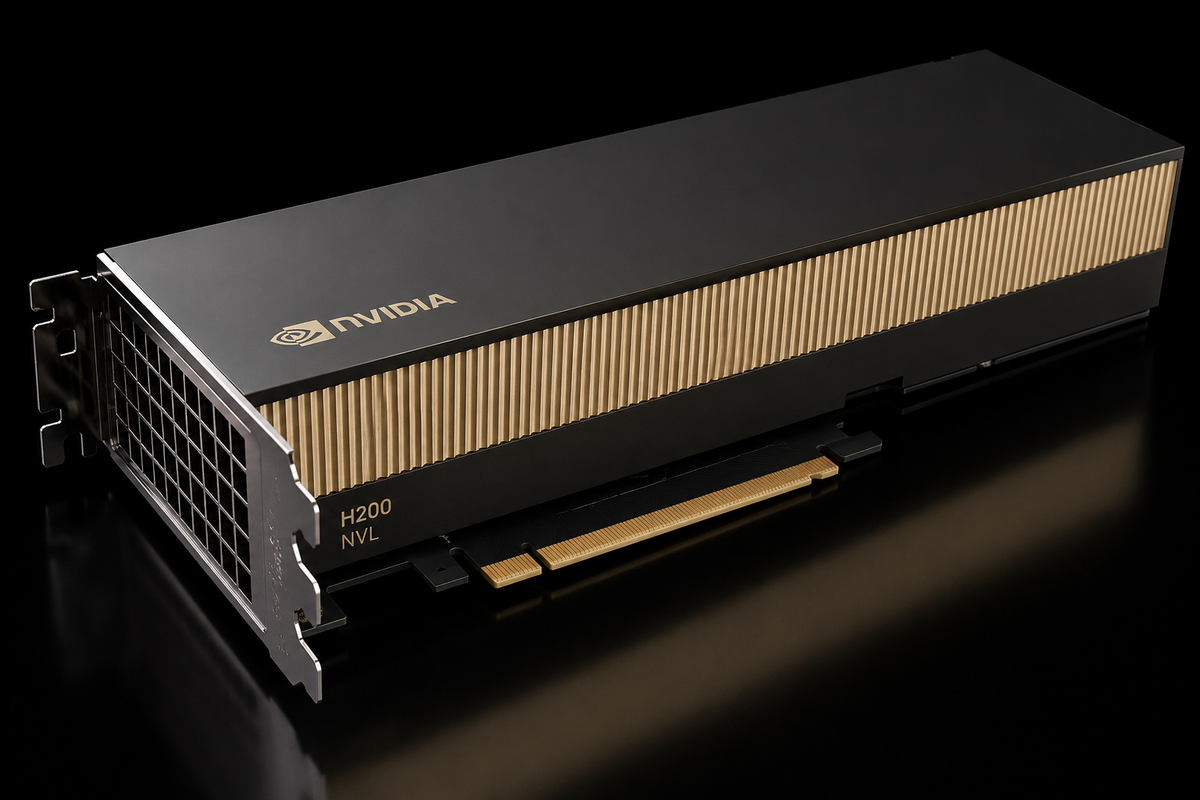NVIDIA H200 NVL 141GB AI Accelerator Card HBM3E 4.8TB/s PCIe 5.0 x16 Passive Cooling 900-21010-0040-000