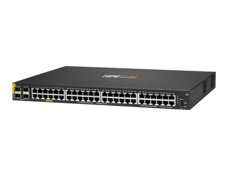 HPE Aruba Networking CX 6100 48G Class4 PoE 4SFP+ 370W Switch