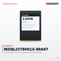 Samsung MZQL23T8HCLS-00A07 3.84TB NVMe PCIe 4.0 U.2 Read Intensive SSD PM9A3