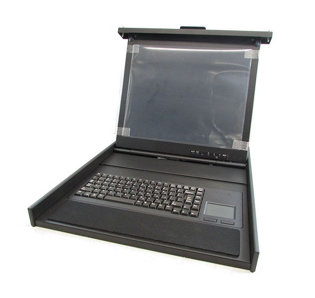 EMC 15-inch Rackmount LCD TFT Screen Monitor and Keyboard with Trackball