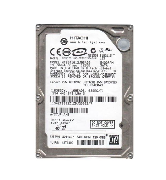 Hitachi 120GB 5400RPM SATA 1.5Gb/s 2.5-inch Hard Drive