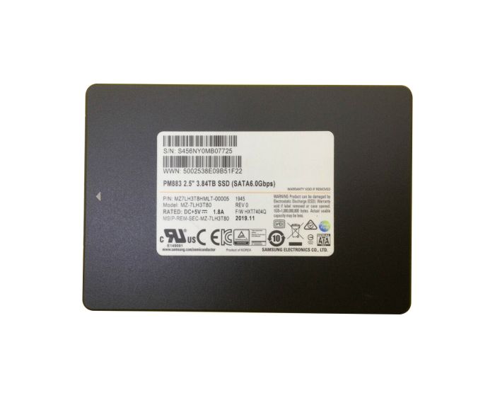 Samsung PM883 Series 3.84TB SATA 6Gb/s 2.5-inch Internal Enterprise Solid State Drive