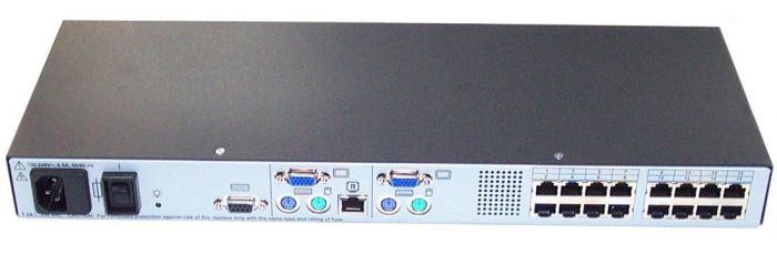 HP Server Console Switch 16-Port KVM Switch 0x2x16 RJ-45 Server 1U Rack-Mountable
