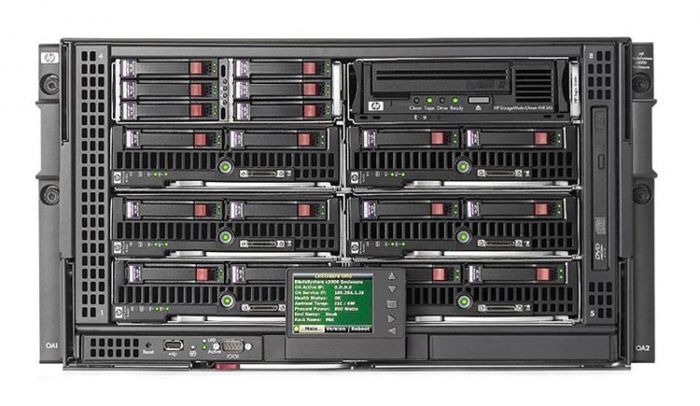 HP BladeSystem c3000 Rackmount Enclosure 6U Rack-mountable 8 Bays