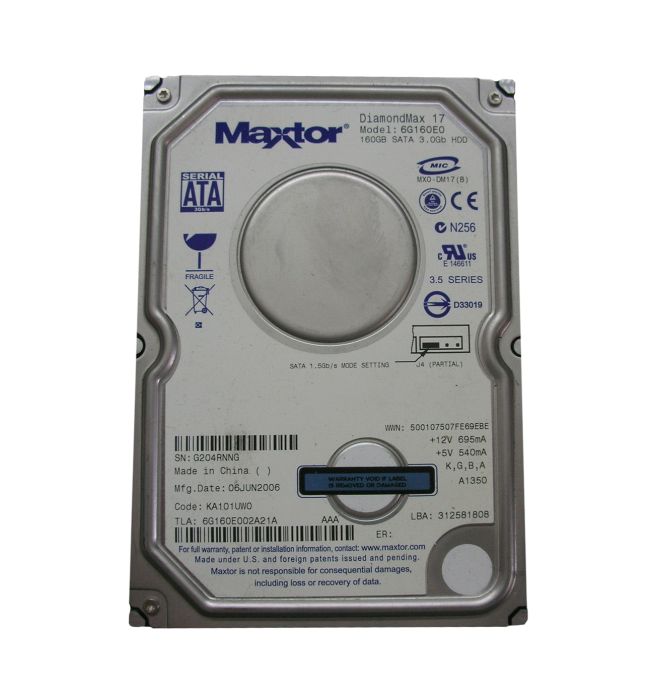 Maxtor 160GB 7200RPM SATA 3Gb/s 3.5-inch Hard Drive