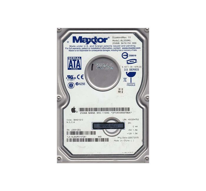 Maxtor 250GB 7200RPM SATA 1.5Gb/s 3.5-inch Hard Drive