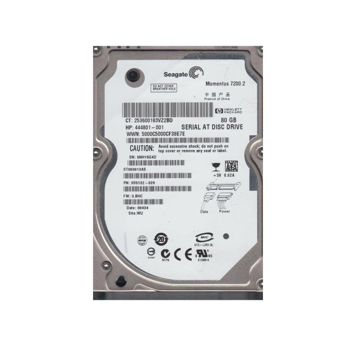 Seagate Momentus 7200.2 80GB 7200RPM SATA 3Gb/s 8MB Cache 2.5-inch Hard Drive