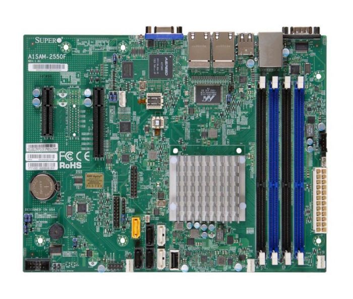 Supermicro Intel Atom C2758/ DDR3/ SATA3/ V/4GbE/ MicroATX Motherboard / CPU Combo