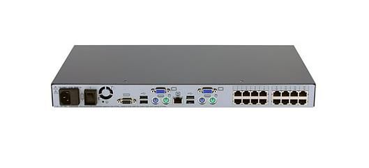 HP2x1x16 IP Console Switch with Virtual Media 16 x 2 16 x RJ-45 Keyboard/Mouse/Video 1U Rack-mountable