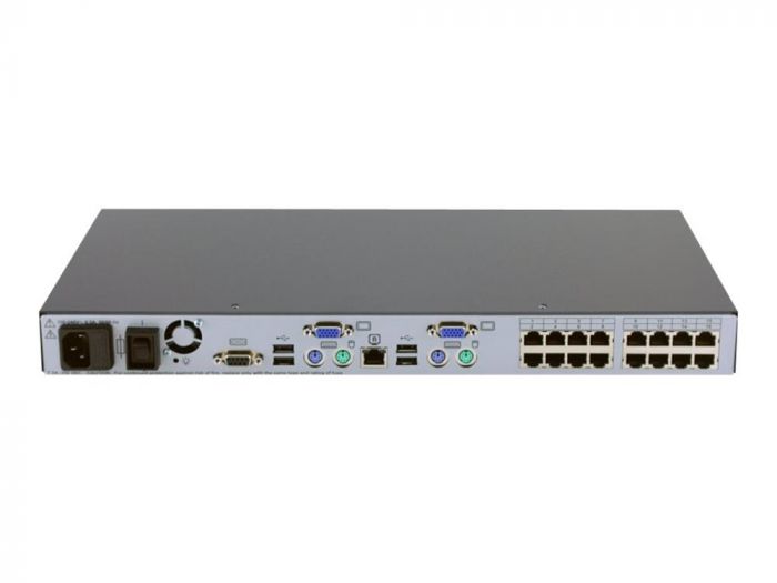 HP 0x2x16-Port Analog KVM Server Console Switch PS/2 RJ-45 G2 1U 2 Local Users Stackable
