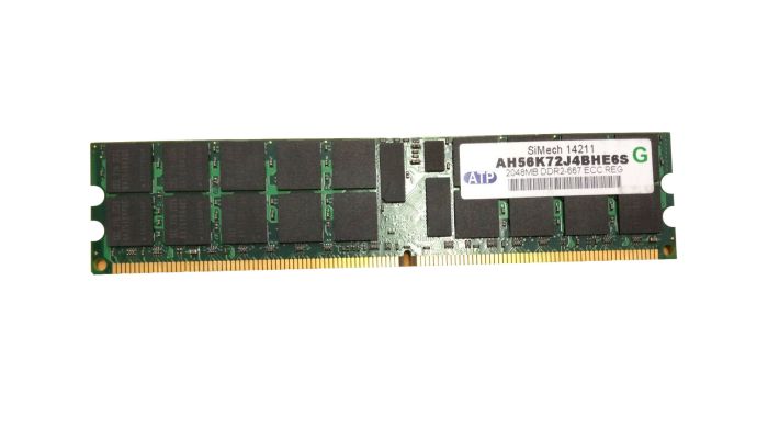 ATP 2GB DDR2-667MHz PC2-5300 ECC Registered CL5 240-Pin DIMM 1.8V Dual-Rank Memory Module