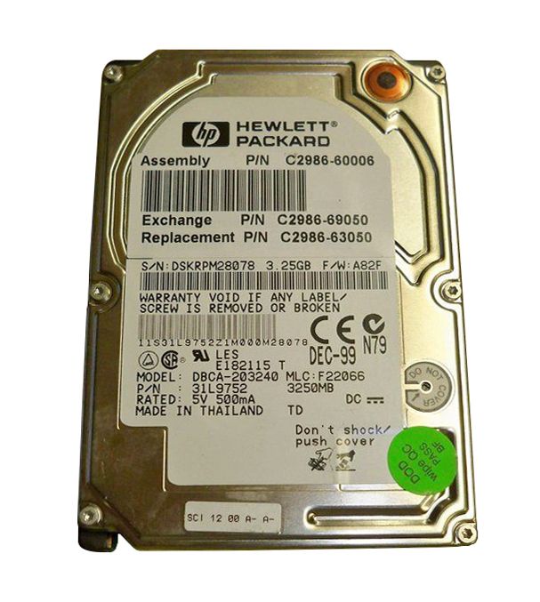 HP 2.1GB 4200RPM IDE 2.5-inch Internal EIO Printer Hard Drive for LaserJet 8500 Series Printer
