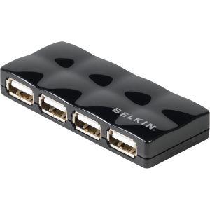 Belkin4-port USB Hub - 4 x 4-pin Type A USB 2.0 USB 1 x USB 2.0 USB - External