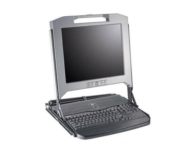 Dell 1U KMM 17-inch LCD Rackmount Monitor Server Rack Console with Touchpad and Keyboard