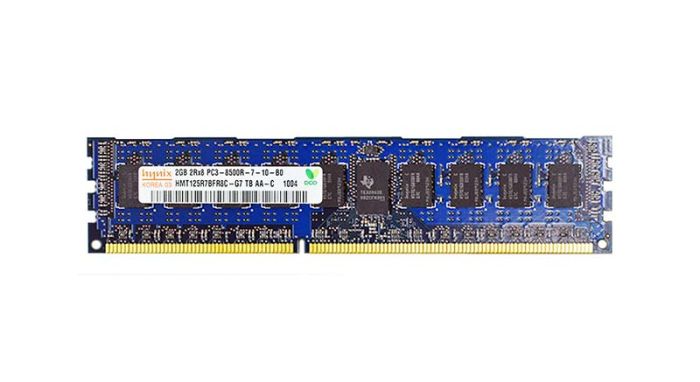 Hynix 2GB PC3-8500 DDR3-1066MHz ECC Registered CL7 RDIMM Dual-Rank Memory Module