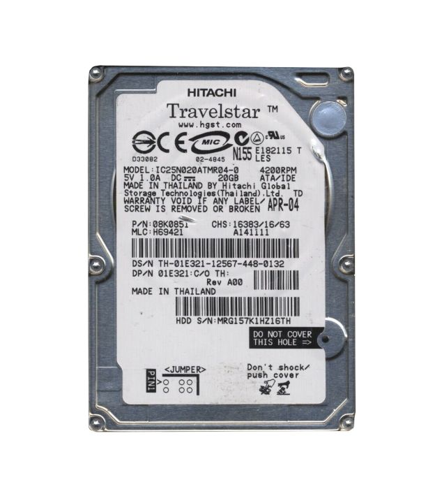 Hitachi 20GB 4200RPM ATA-100 2MB Cache 2.5-inch Hard Drive