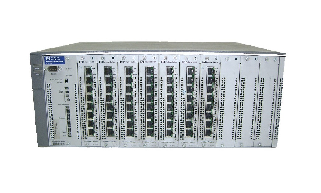 HP ProCurve 8000M Managed FC Ethernet Switch Chassis 10 x Expansion Slot 1 x Management