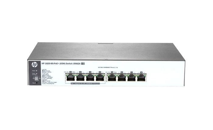 HP OfficeConnect 1820-8G 4x 10/100/1000Base-T (PoE+) 4x 10/100/1000Base-T Gigabit Ethernet Layer 2 Managed Rack-Mountable Switch