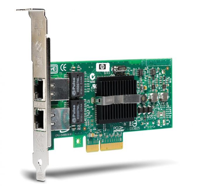HP NC360T PCI-Express Dual Port 10/100/1000Base-T Gigabit Ethernet Network Interface Card (NIC)