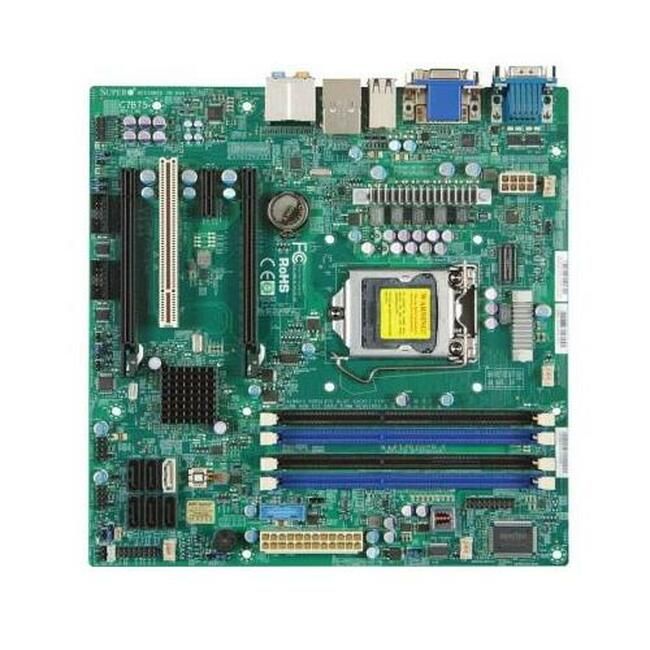 SuperMicro Intel B75 Express Chipset System Board (Motherboard) Socket LGA1155 micro-ATX