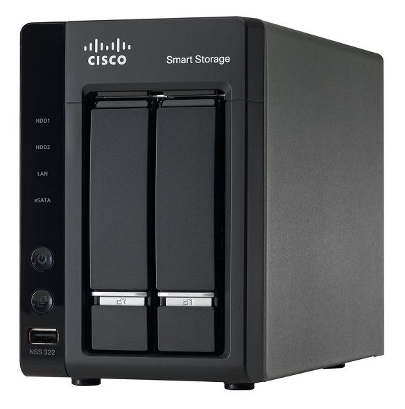 Cisco NSS 322 2TB (2 x 1TB) 2-Bay Network Attached Storage (NAS) Server