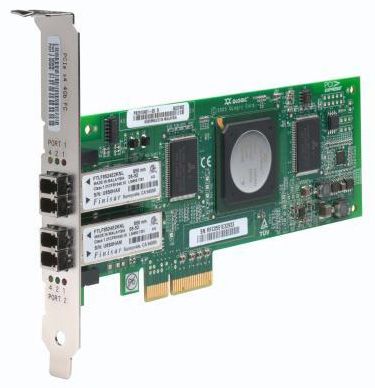 QLogic 4GB/s Dual Port PCI Express Fibre Channel Host Bus Adapter Card with STD. Bracket