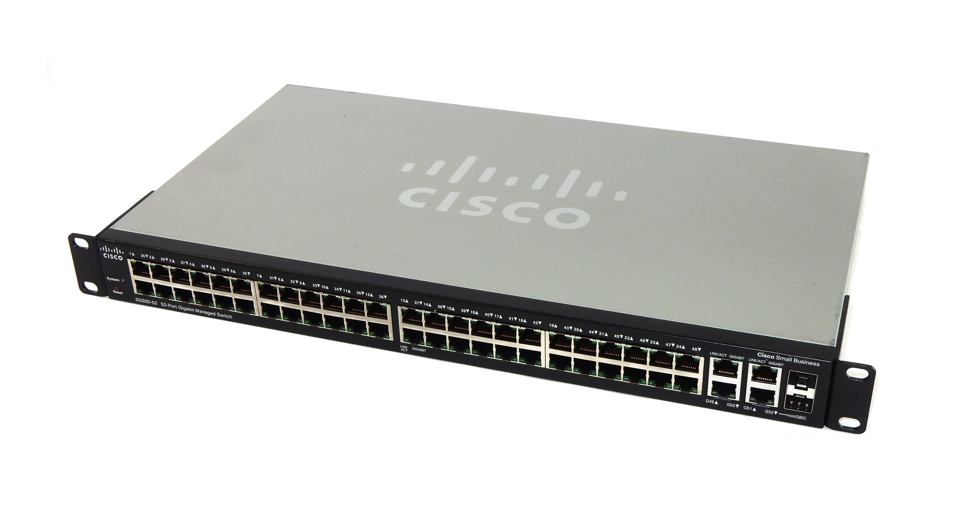 Cisco Small Business Sg300-52 Switch 52 Ports Managed 50 X 10/100/1000 + 2 X Combo Gigabit SFP - Rack-mountable