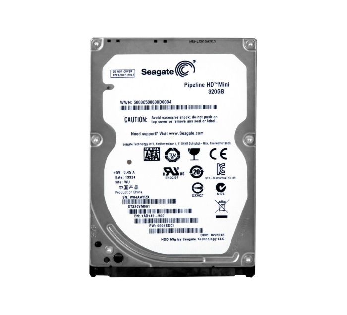 Seagate Pipeline HD Mini 320GB 5400RPM SATA 3Gb/s 16MB Cache 2.5-inch Hard Drive
