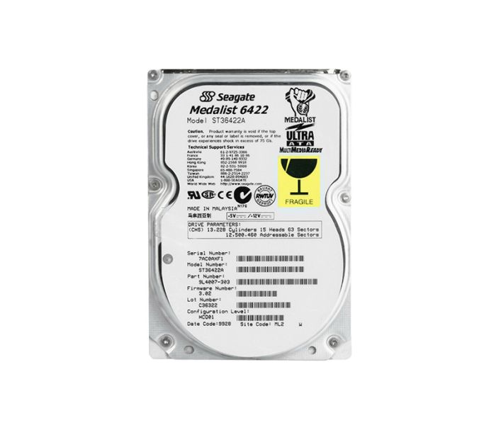Seagate Medalist 6422 6.4GB 5400RPM ATA-33 256KB Cache 3.5-inch Hard Drive