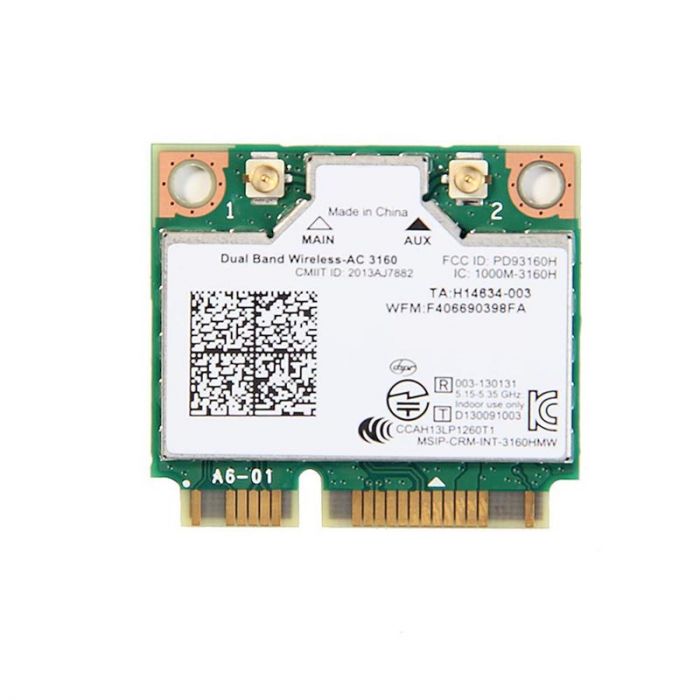 Dell WiFi Card Broadcom Mini PCI-Express 802.11b/g/n Bluetooth 4.0 Inspiron 13 (7348)