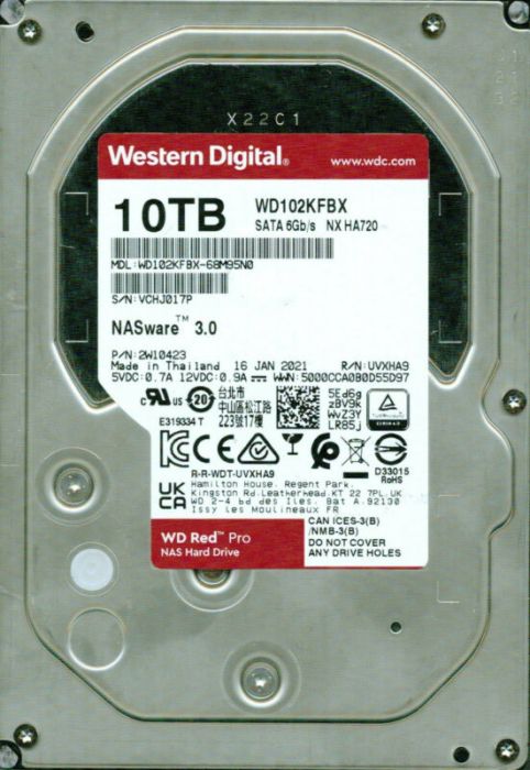 Buy WD102KFBX-68M95N0-Western Digital Red Pro NAS 10TB 7200RPM SATA 6Gb/s  256MB Cache 3.5-inch Internal Hard Drive ICT Devices